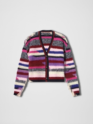 Knitwear Amiri Multi Yarn Stripe Cardigan   | BMQ-4162340