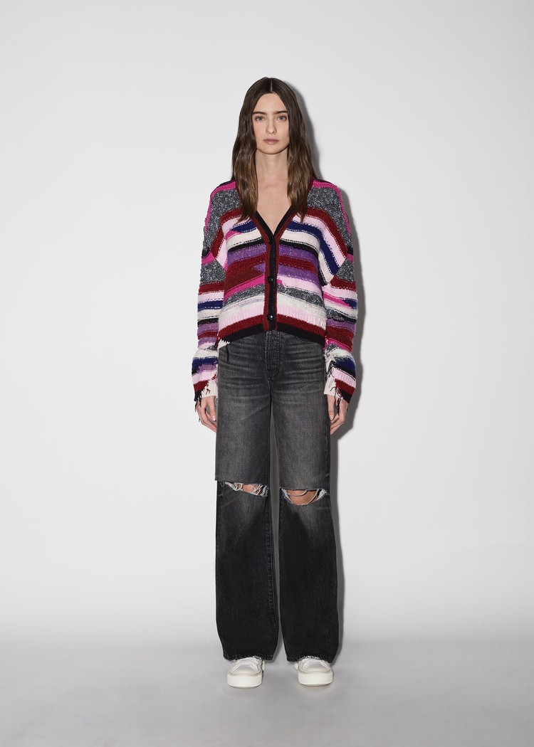 Knitwear Amiri Multi Yarn Stripe Cardigan   | BMQ-4162340