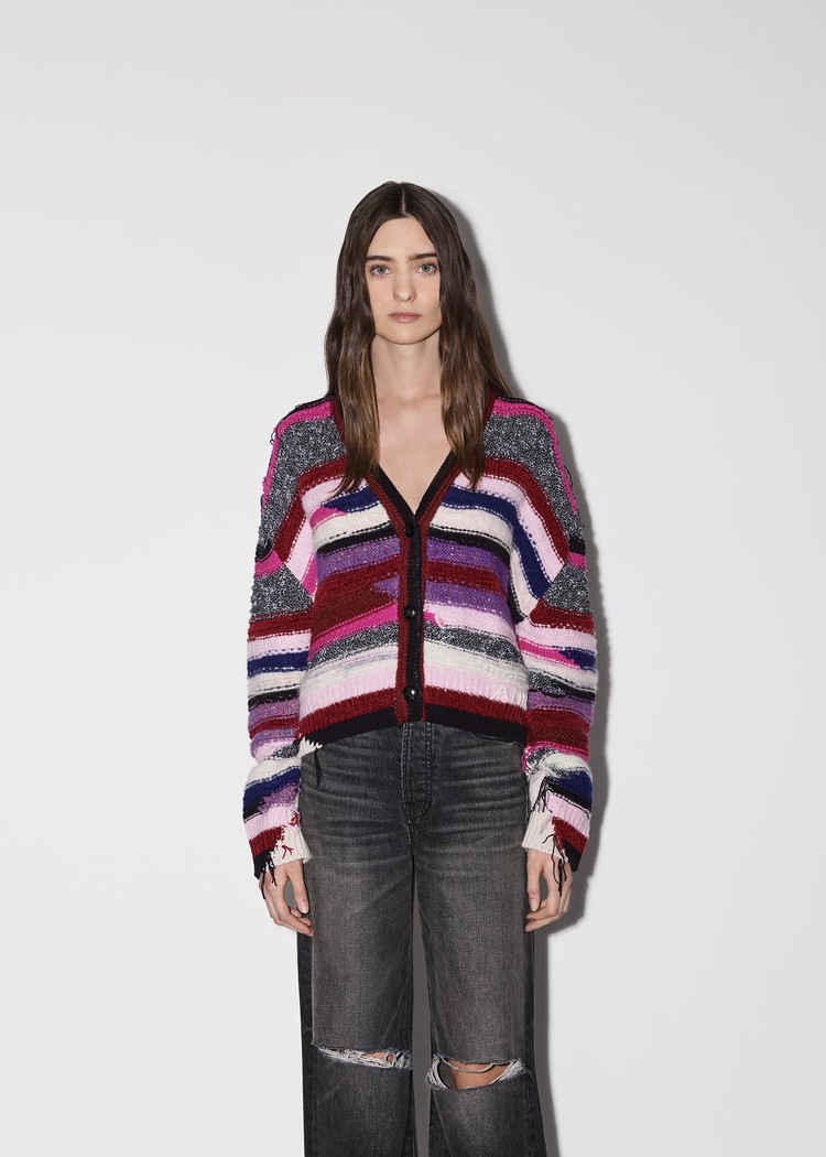 Knitwear Amiri Multi Yarn Stripe Cardigan   | BMQ-4162340