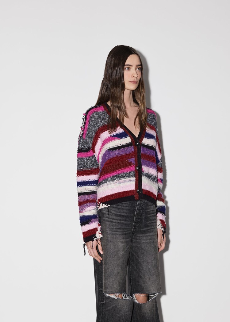 Knitwear Amiri Multi Yarn Stripe Cardigan   | BMQ-4162340