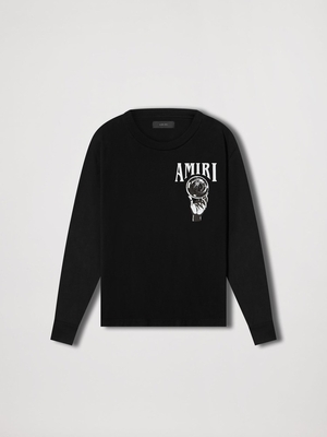 T Shirts Amiri Crystal Ball Long Sleeve Military Femme | UPE-1826278