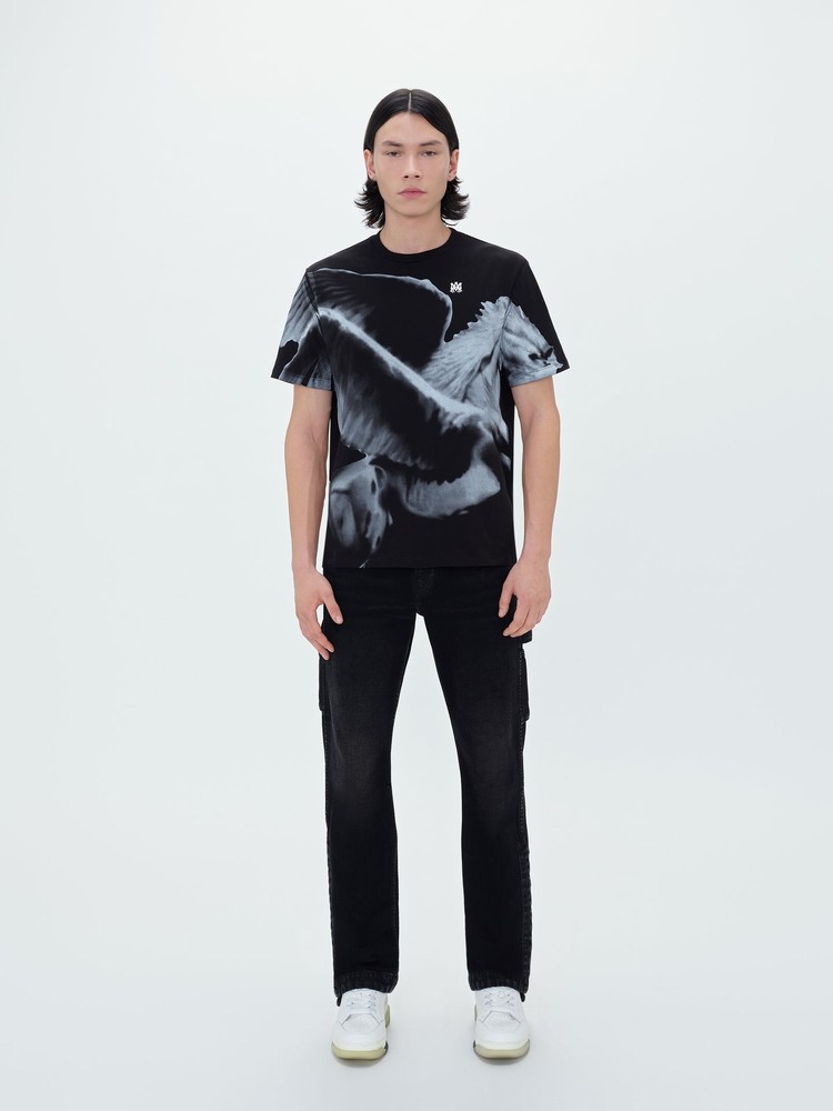 T Shirts Amiri Oversized Pegasus   | JSD-7061206