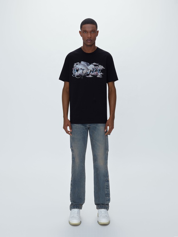 T Shirts Amiri Pegasus Script Logo   | ZHS-2398848