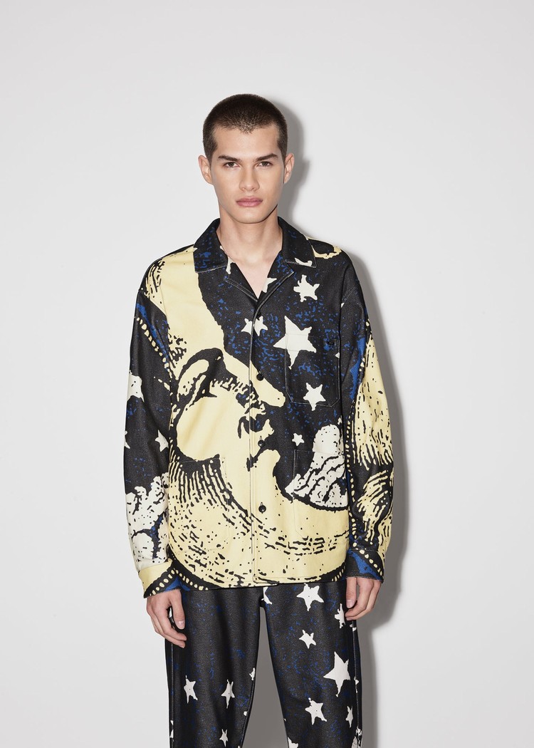 Chemises Amiri Crescent Moon Face Long Sleeve Pj   | GTY-9715490