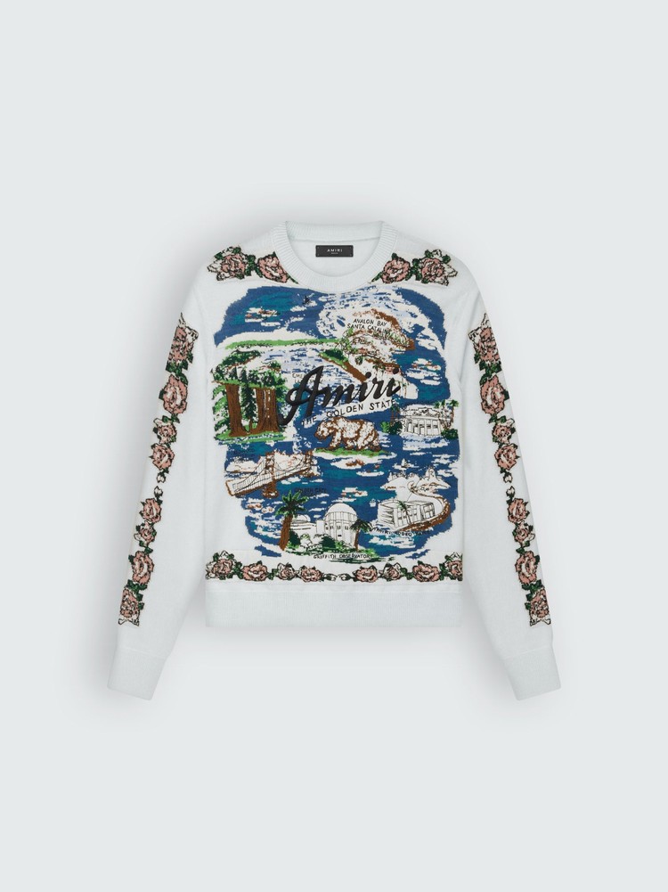 Knitwear Amiri Aloha Landscape Jacquard Crew   | QHS-7301241