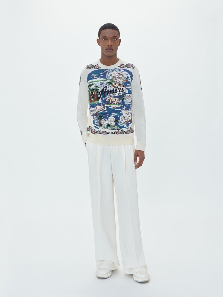 Knitwear Amiri Aloha Landscape Jacquard Crew   | QHS-7301241