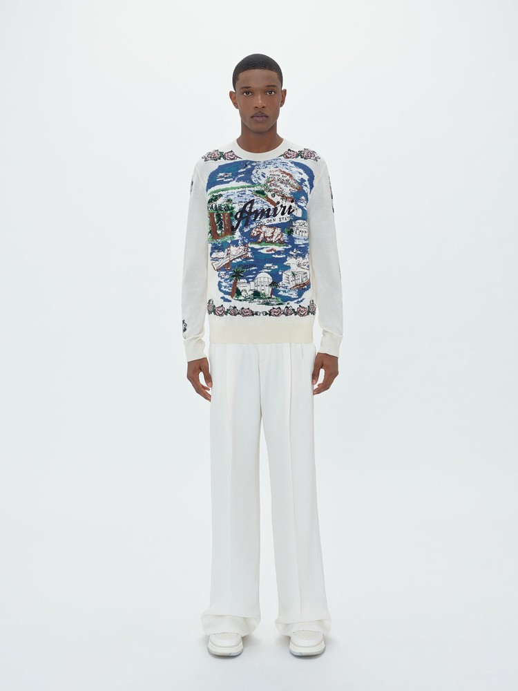 Knitwear Amiri Aloha Landscape Jacquard Crew   | QHS-7301241