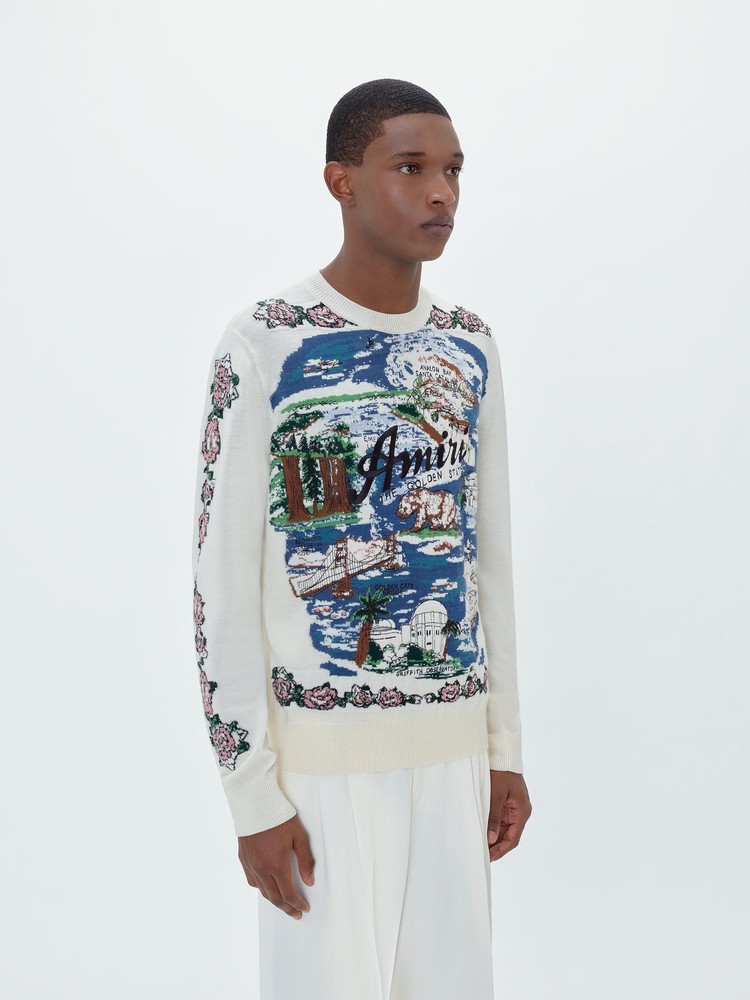 Knitwear Amiri Aloha Landscape Jacquard Crew   | QHS-7301241