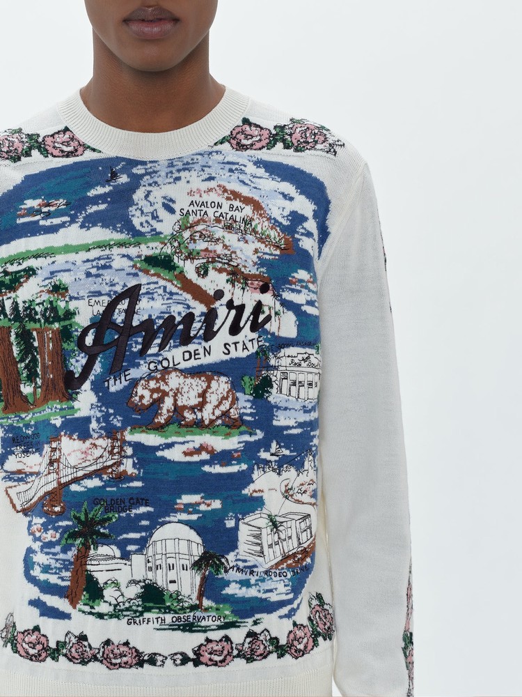 Knitwear Amiri Aloha Landscape Jacquard Crew   | QHS-7301241