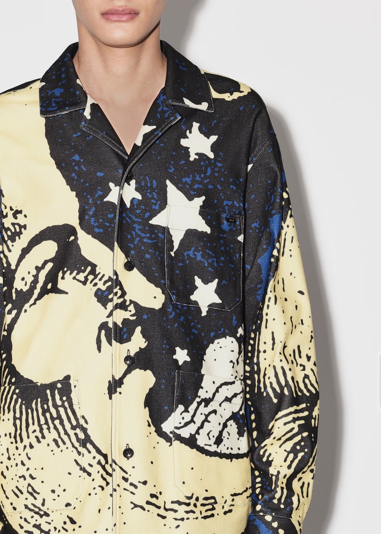 Chemises Amiri Crescent Moon Face Long Sleeve Pj   | GTY-9715490