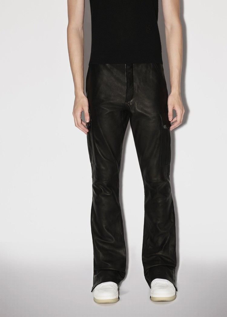 Pantalon Amiri Cuir Cargo Flare   | UDQ-1466527