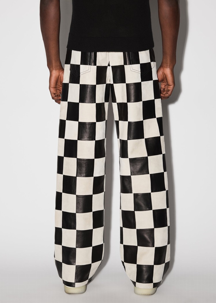 Pantalon En Cuir Amiri Checker 5 Pocketgy   | ZQA-6203371