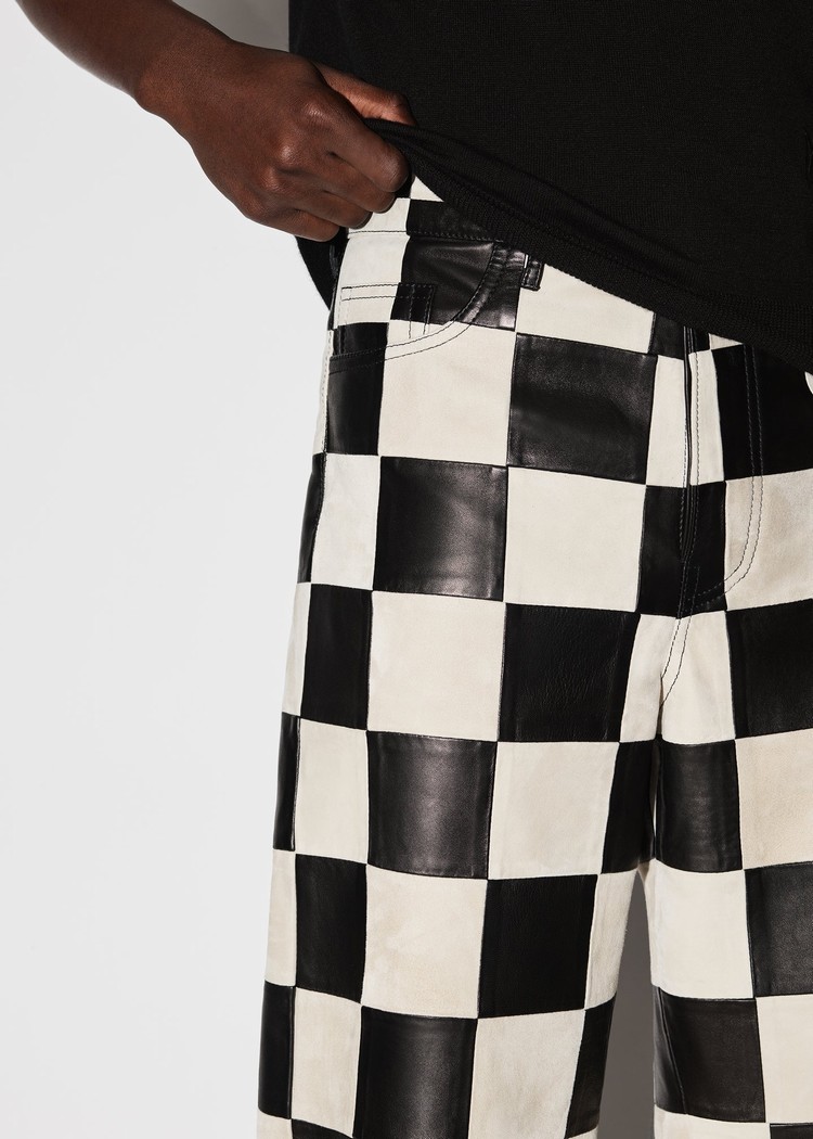 Pantalon En Cuir Amiri Checker 5 Pocketgy   | ZQA-6203371