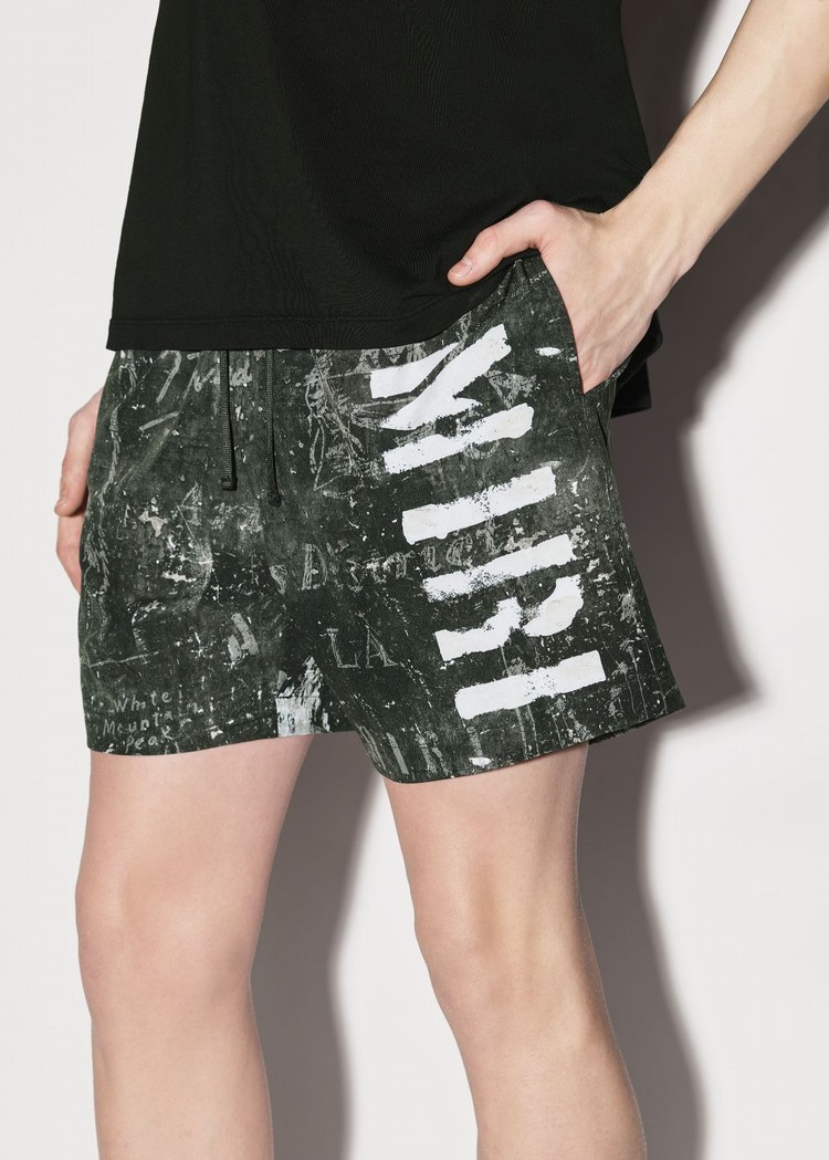 Short De Bain Amiri Stencil Military   | JUU-7442524