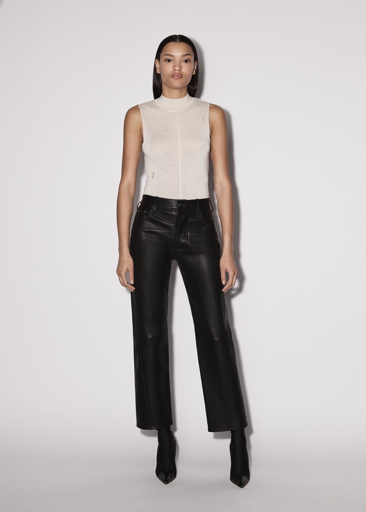 Pantalon Amiri Cuir 5 Pocket Droit   | XOP-8770363