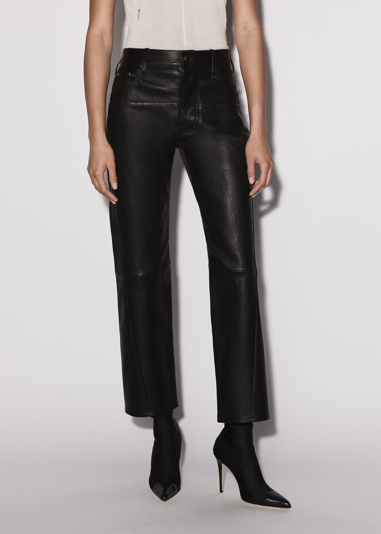 Pantalon Amiri Cuir 5 Pocket Droit   | XOP-8770363