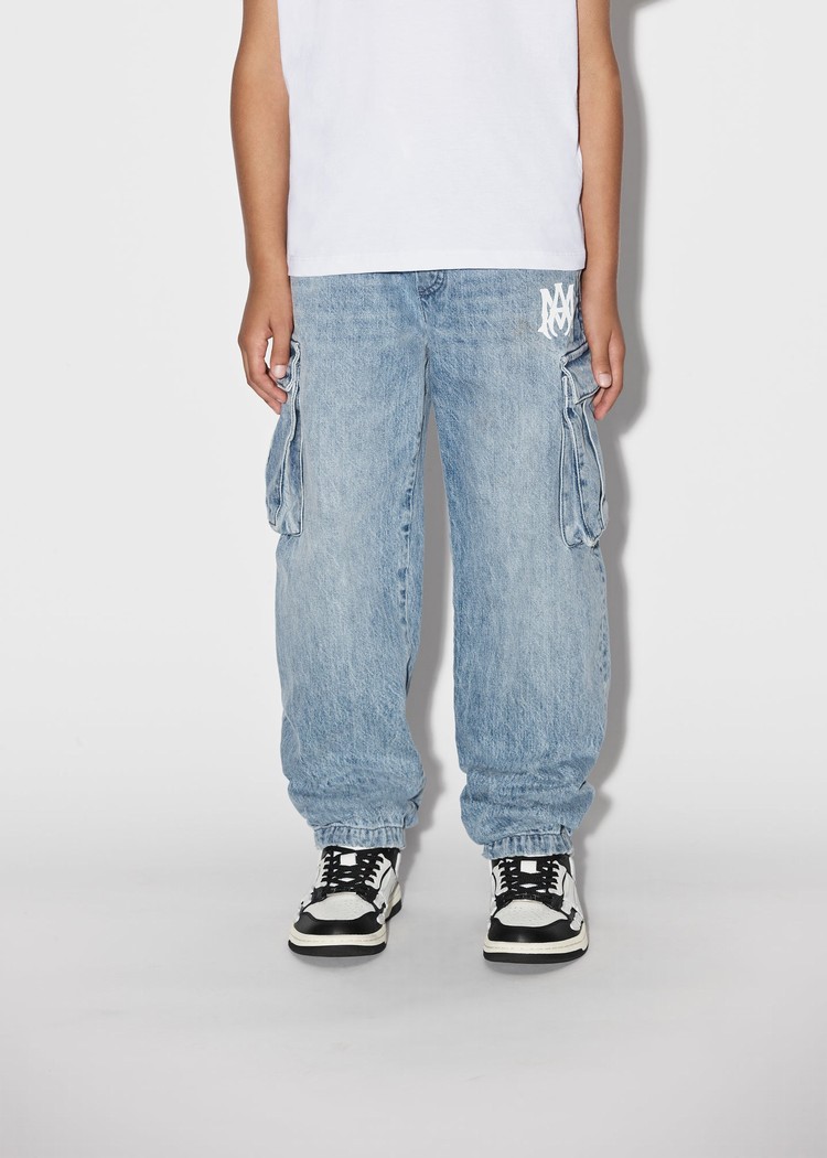 Jean Amiri Denim Cargo Joggers-lt_denim   | ESZ-2103231